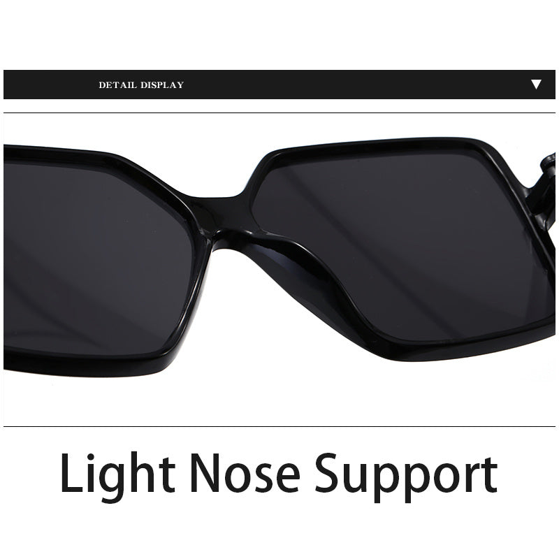 Oversized Square Sunglasses Gradient Lens UV400