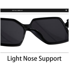 Oversized Square Sunglasses Gradient Lens UV400