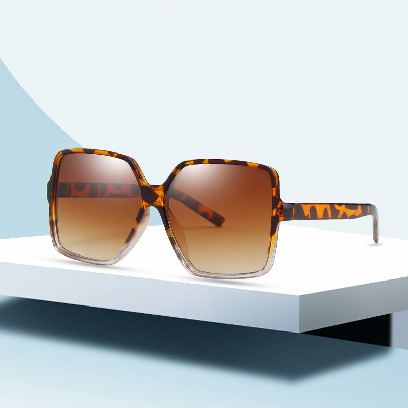 Oversized Square Sunglasses Casual Gradient Glasses UV400