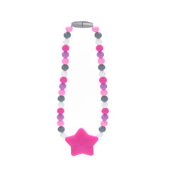 Sensory Chew Toy Necklace Baby Teether Silicone Pendant