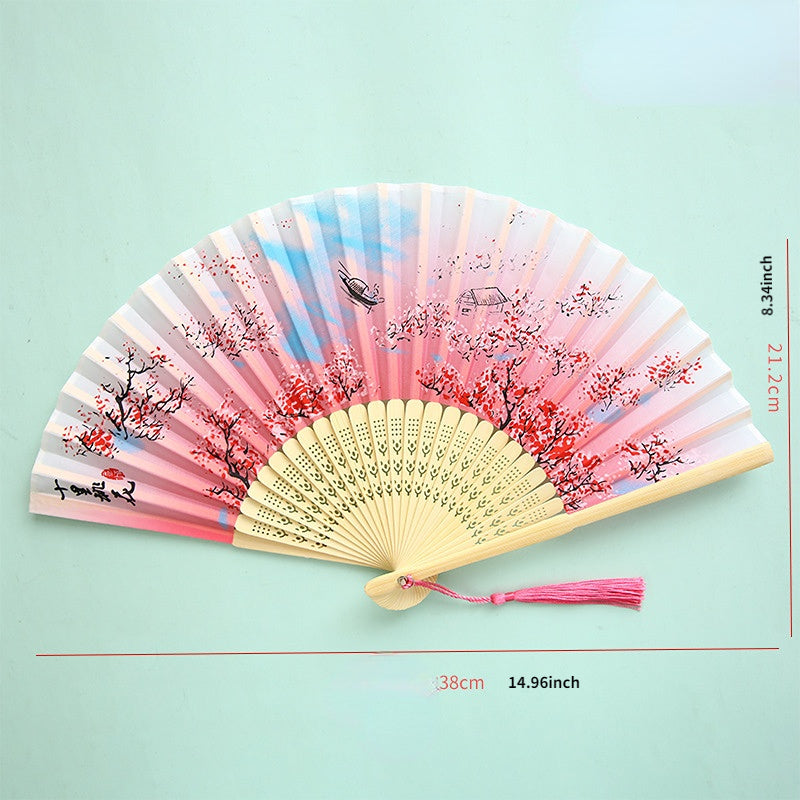 Chinese Style Flower Fan Women's Cheongsam Dance Accessory