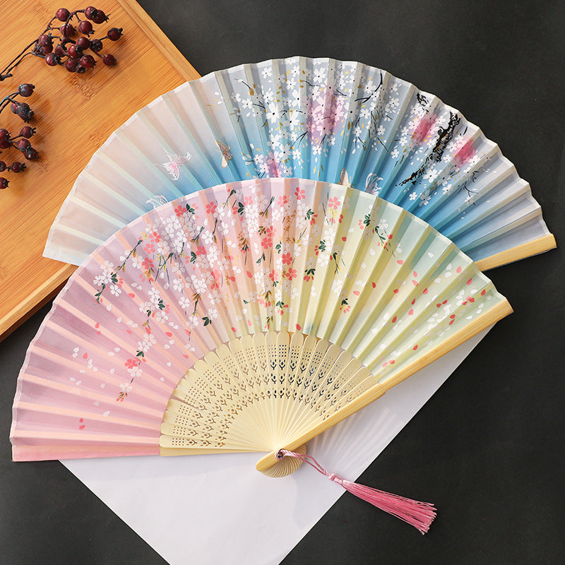 Chinese Style Flower Fan Women's Cheongsam Dance Accessory