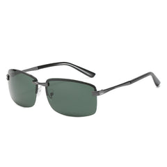 Men's UV400 Polarized Sunglasses Metal Frame Sun Protection Eyewear