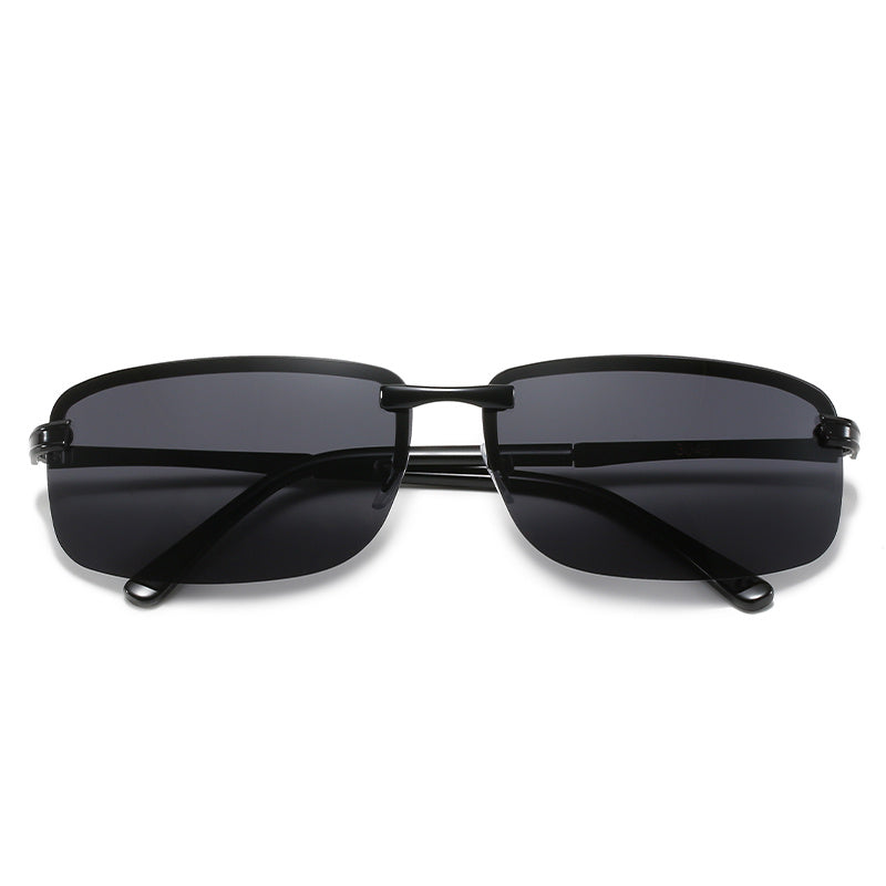 Men's UV400 Polarized Sunglasses Metal Frame Sun Protection Eyewear