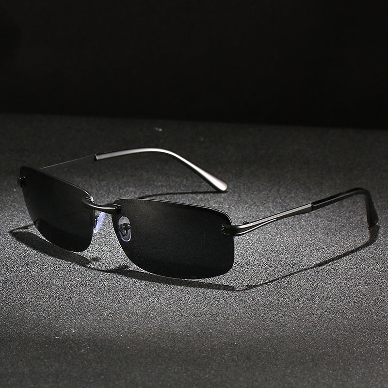 Men's UV400 Polarized Sunglasses Metal Frame Sun Protection Eyewear