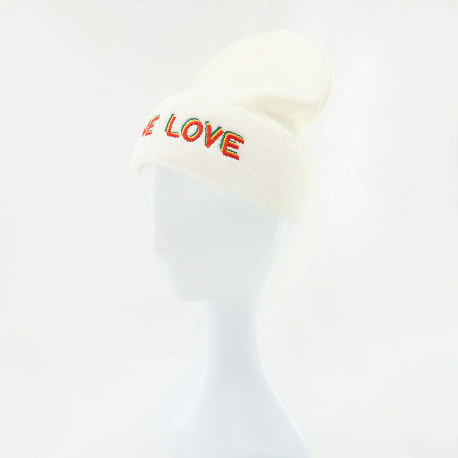 One Love Embroidered Beanie Warm Skull Hat Unisex