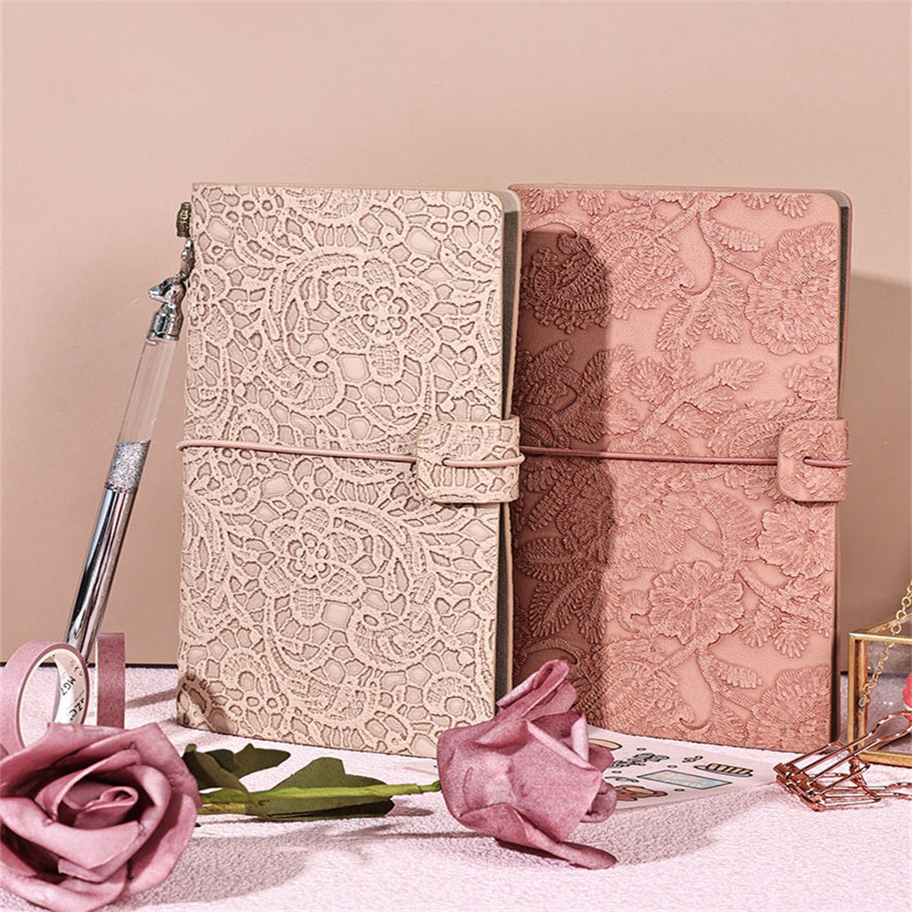 Vintage Lace Notebooks Retro Morandi Notepads for Writing Sketching