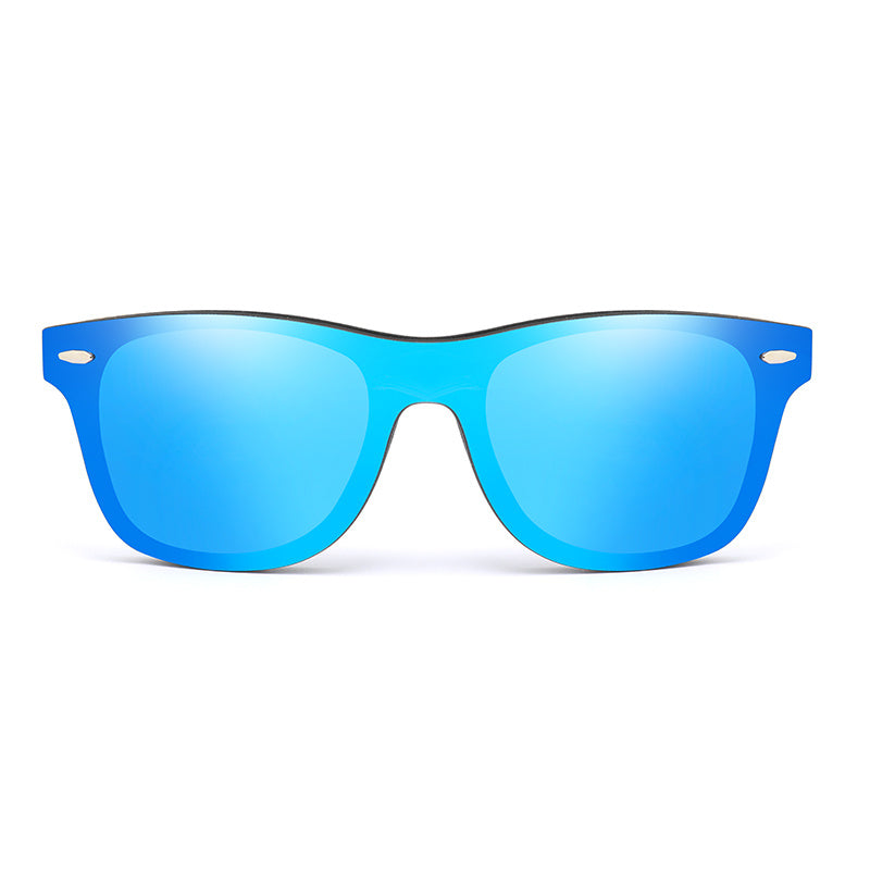 Men's Large Frame Wooden Leg Sunglasses UV Protection