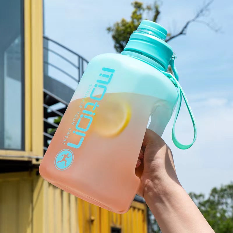Gradient Sports Water Bottle with Handle Large Capacity Frosted Outdoor