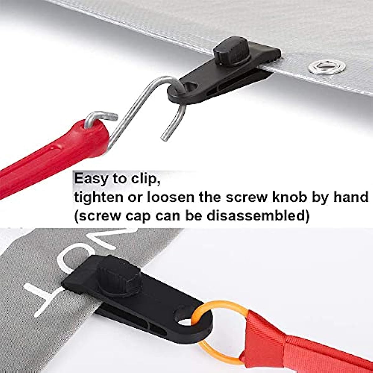 20pcs Heavy Duty Tarp Clips Lock Grip Tent Fasteners for Secure Installation