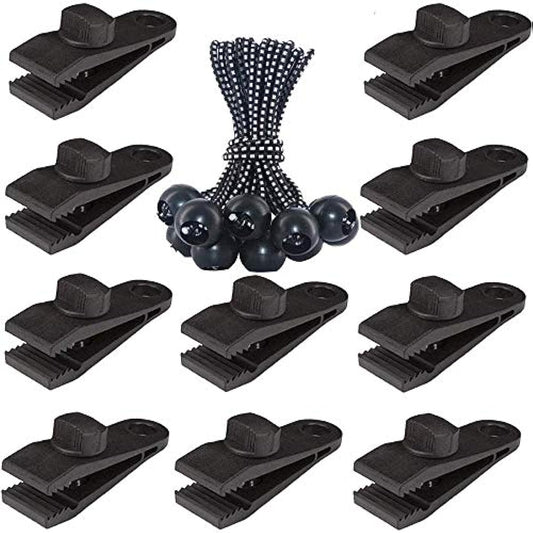 20pcs Heavy Duty Tarp Clips Lock Grip Tent Fasteners for Secure Installation