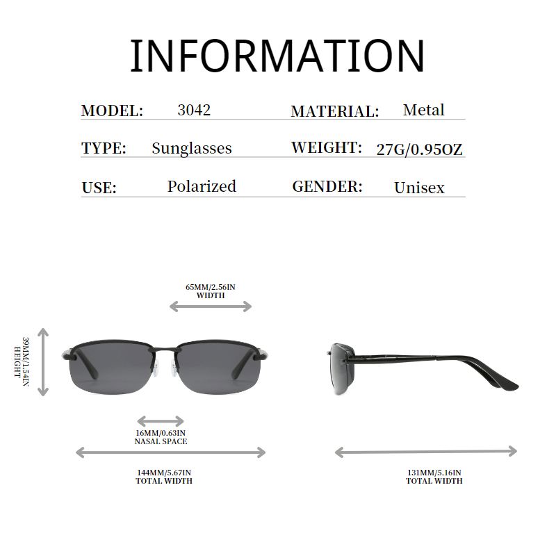 Men's Metal Frame Retro Polarized Sunglasses UV400