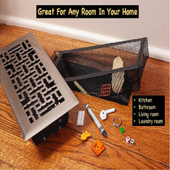 3pcs Floor Register Mesh Trap Filters Vent Cover Screen