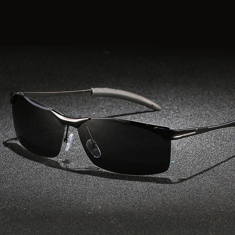 Men's Metal Frame Polarized Sunglasses Retro Sun Protection Eyewear