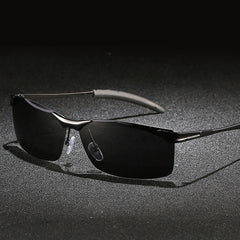 Men's Metal Frame Polarized Sunglasses Retro Sun Protection Eyewear
