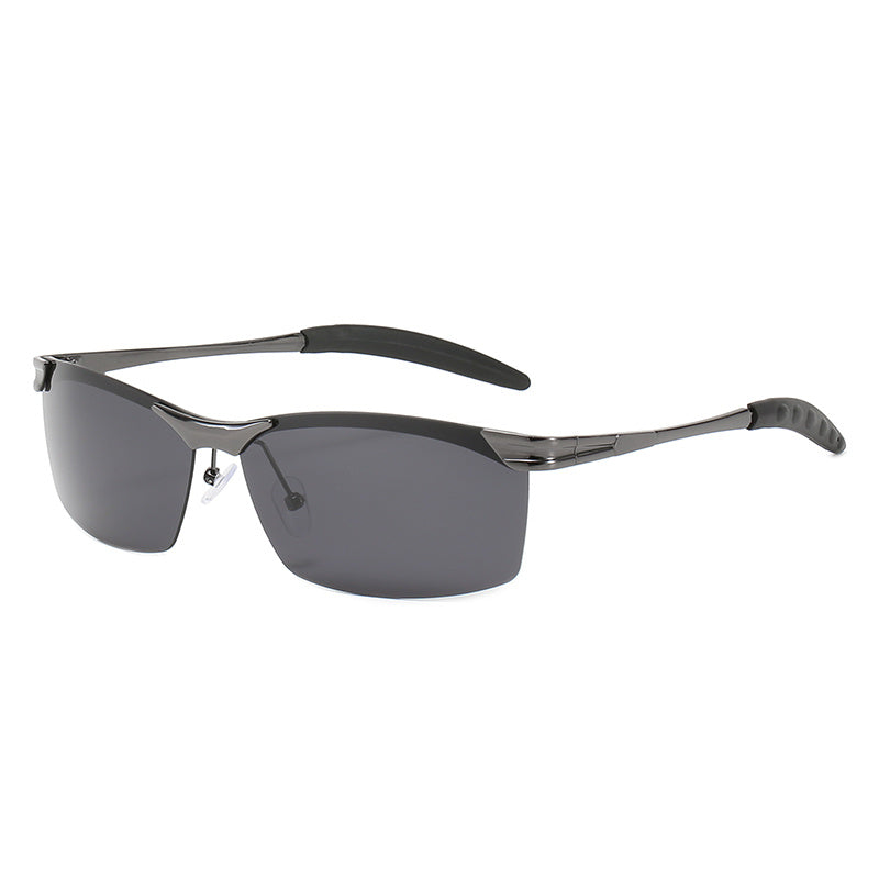 Men's Metal Frame Polarized Sunglasses Retro Sun Protection Eyewear