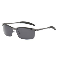 Men's Metal Frame Polarized Sunglasses Retro Sun Protection Eyewear