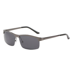 Men's Metal Frame Driving Sunglasses UV400 Polarized Retro Sun Protection