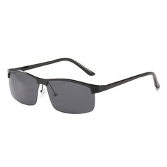 Men's Metal Frame Driving Sunglasses UV400 Polarized Retro Sun Protection