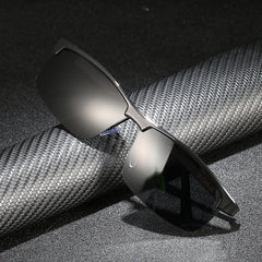 Men's Metal Frame Driving Sunglasses UV400 Polarized Retro Sun Protection