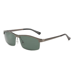 Men's Metal Frame Driving Sunglasses UV400 Polarized Retro Sun Protection