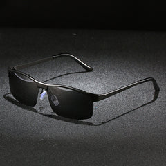 Men's Metal Frame Driving Sunglasses UV400 Polarized Retro Sun Protection