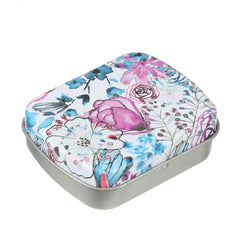 Mini Tin Box Metal Hinged Empty Tins With Lid Portable Rectangular Small Storage
