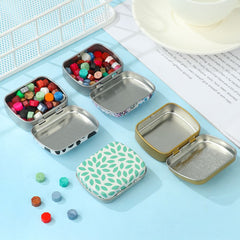 Mini Tin Box Metal Hinged Empty Tins With Lid Portable Rectangular Small Storage