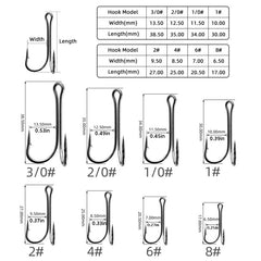 10pcs Double Fishing Hooks for Carp Fishing Fly Tying Barbed Frog Hooks