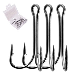 10pcs Double Fishing Hooks for Carp Fishing Fly Tying Barbed Frog Hooks
