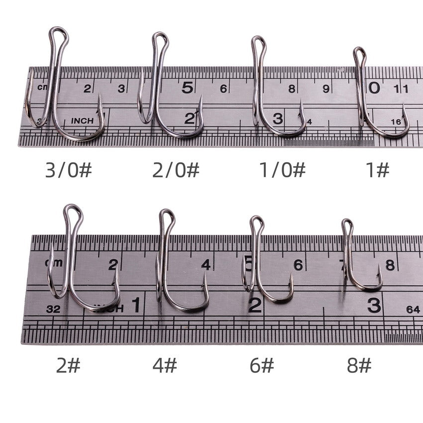 10pcs Double Fishing Hooks for Carp Fishing Fly Tying Barbed Frog Hooks