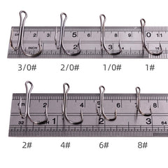 10pcs Double Fishing Hooks for Carp Fishing Fly Tying Barbed Frog Hooks