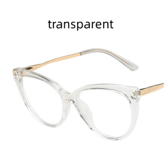 Cat Eye Clear Lens Glasses TR90 Block Frame