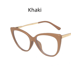 Cat Eye Clear Lens Glasses TR90 Block Frame