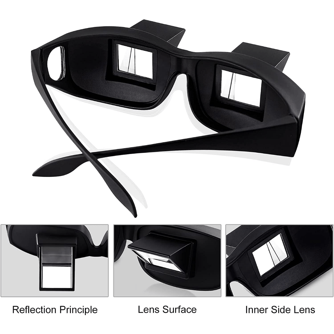 Lazy Glasses Bed Reading Glasses Horizontal Lazy Glasses 90 Degree Prism Glasses