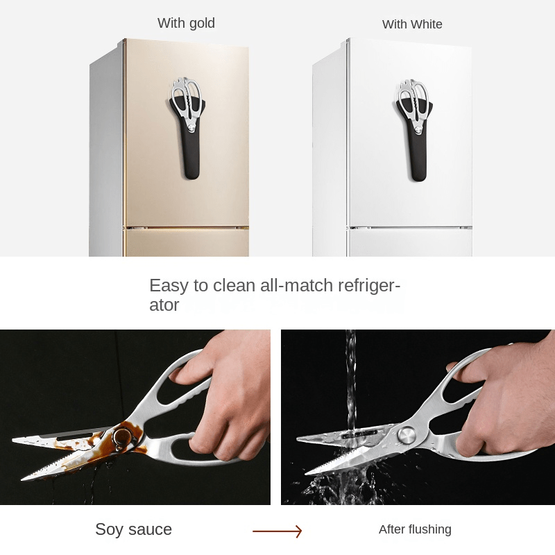 Stainless Steel Kitchen Scissors Strong Food Shears For Meat Poultry Chicken