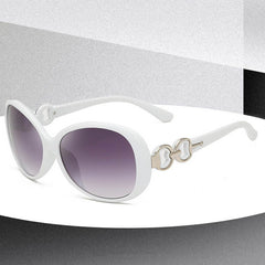 Oval Frame Sunglasses Casual Gradient Lens UV400