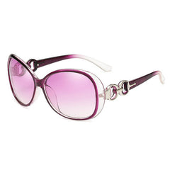 Oval Frame Sunglasses Casual Gradient Lens UV400