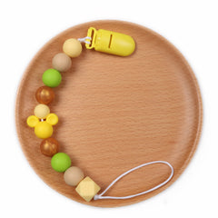 Baby Teether Pacifier Clip Chain Cute Silicone Beads Holder