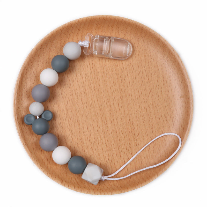 Baby Teether Pacifier Clip Chain Cute Silicone Beads Holder