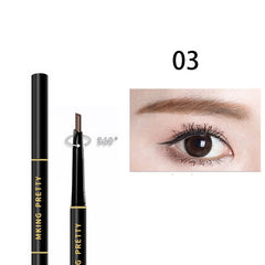 Waterproof Double-ended Eyebrow Pencil with Brush