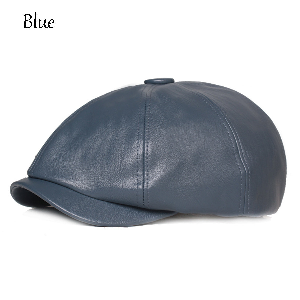 Leather Octagonal Cap Beret Newsboy Hat Unisex