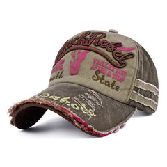 Vintage Embroidery Baseball Cap Distressed Sun Hats Hip Hop Dad Hats