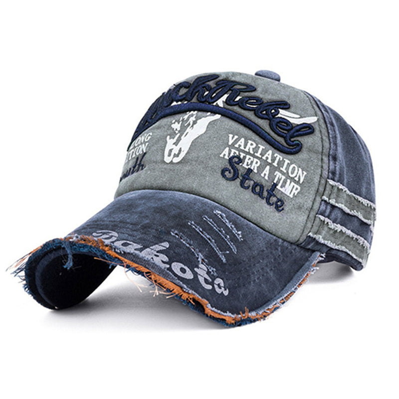 Vintage Embroidery Baseball Cap Distressed Sun Hats Hip Hop Dad Hats