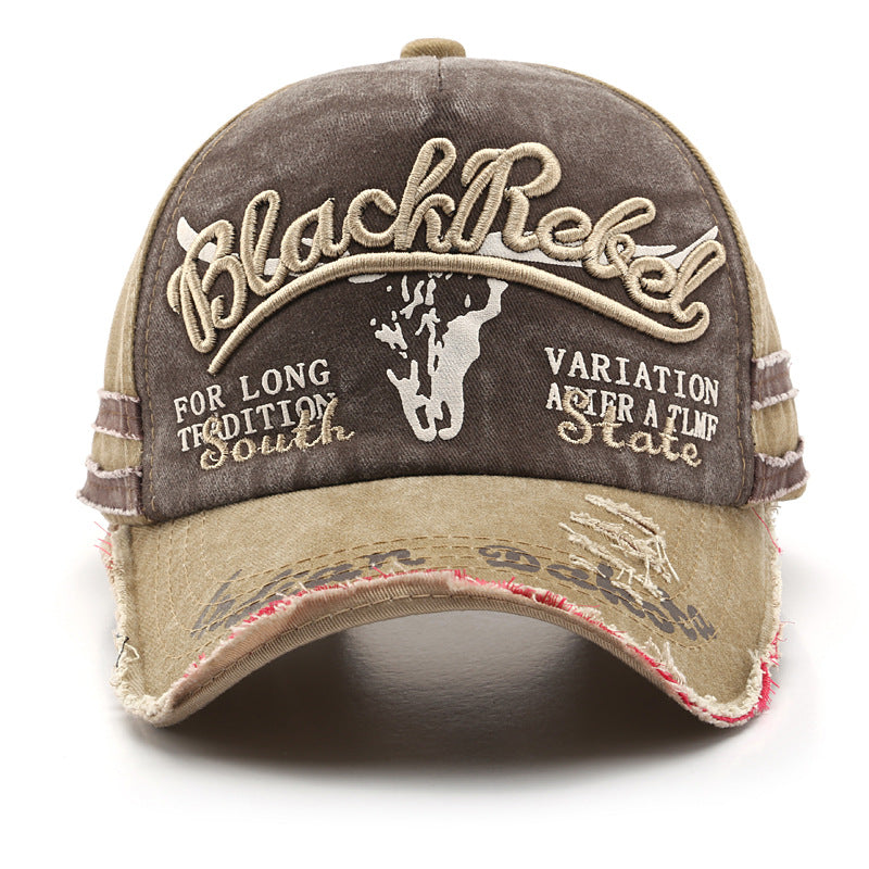 Vintage Embroidery Baseball Cap Distressed Sun Hats Hip Hop Dad Hats