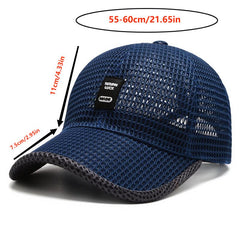 Men's Mesh Baseball Cap Breathable Summer Caps Dad Hat Outdoor Fishing Hats