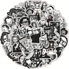 50pcs Horror Themed Waterproof Graffiti Stickers