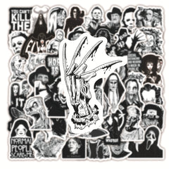 50pcs Horror Themed Waterproof Graffiti Stickers