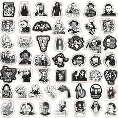 50pcs Horror Themed Waterproof Graffiti Stickers