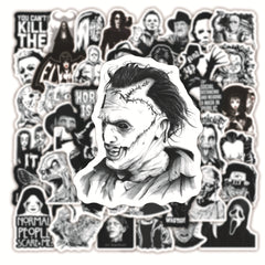 50pcs Horror Themed Waterproof Graffiti Stickers